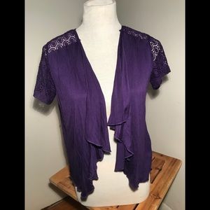 Coline Open Front Crochet Cardigan-SZ L **New with tags**